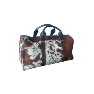 Cowhide Leather Duffle Bag Travel Weekender Bag - 6