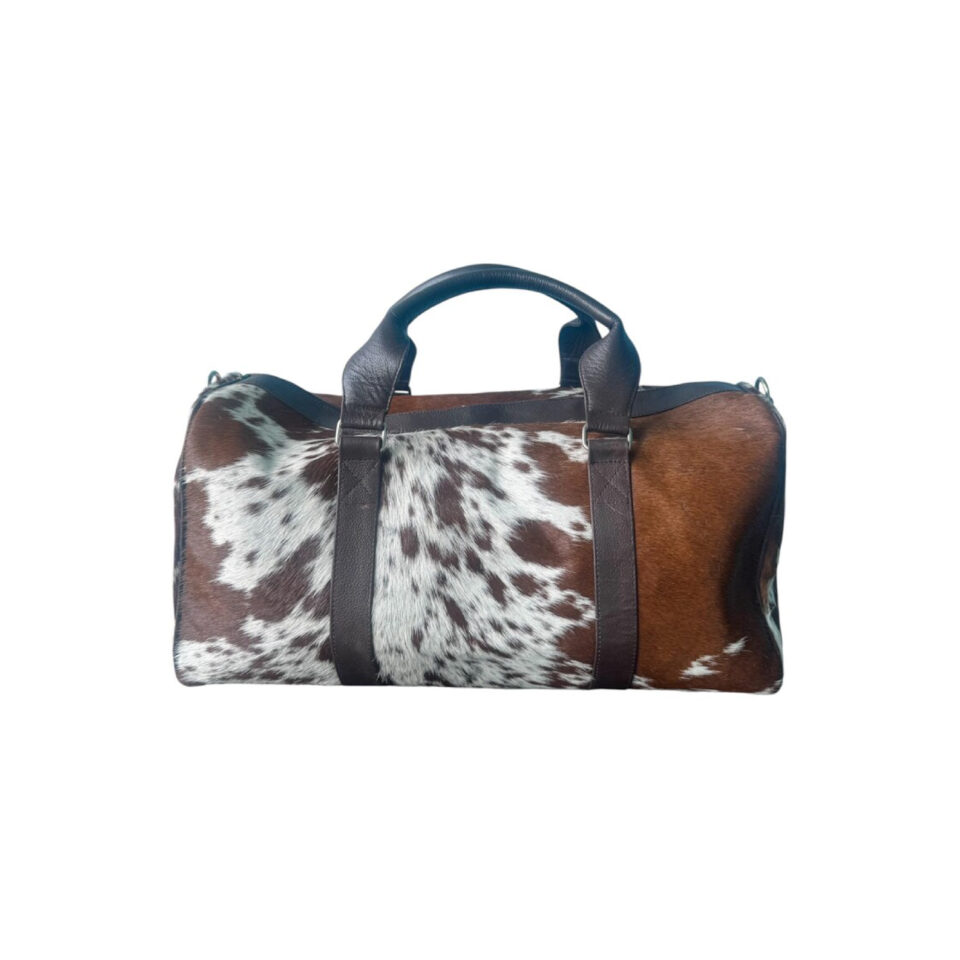 Cowhide Leather Duffle Bag Travel Weekender Bag