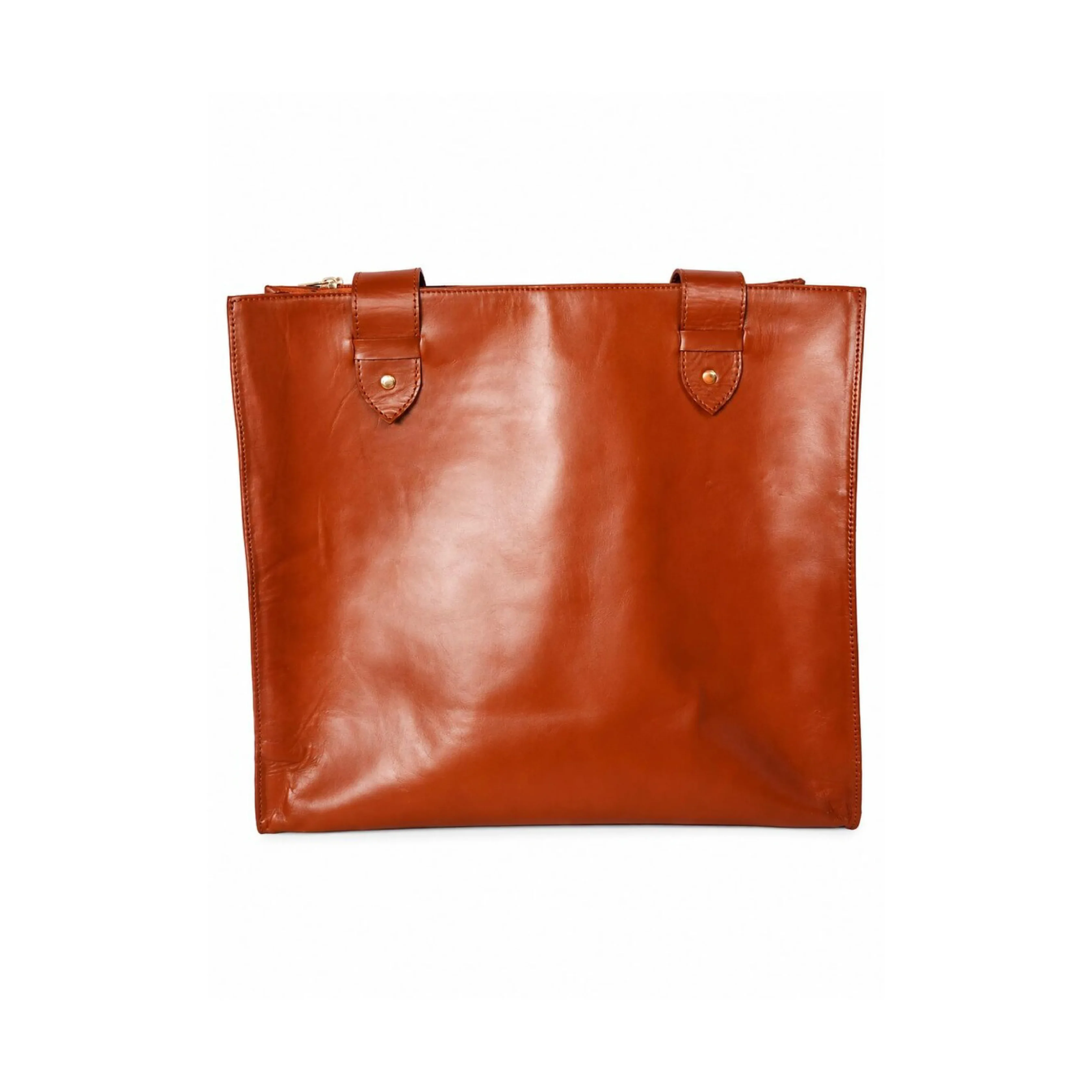 Genuine Leather Tote Bag Large Work Shoulder Bag - 3