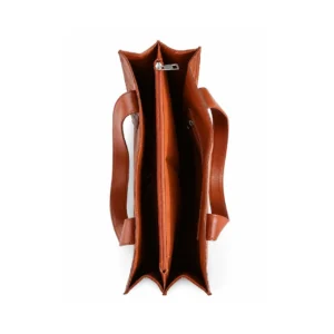 Genuine Leather Tote Bag Large Work Shoulder Bag - 5