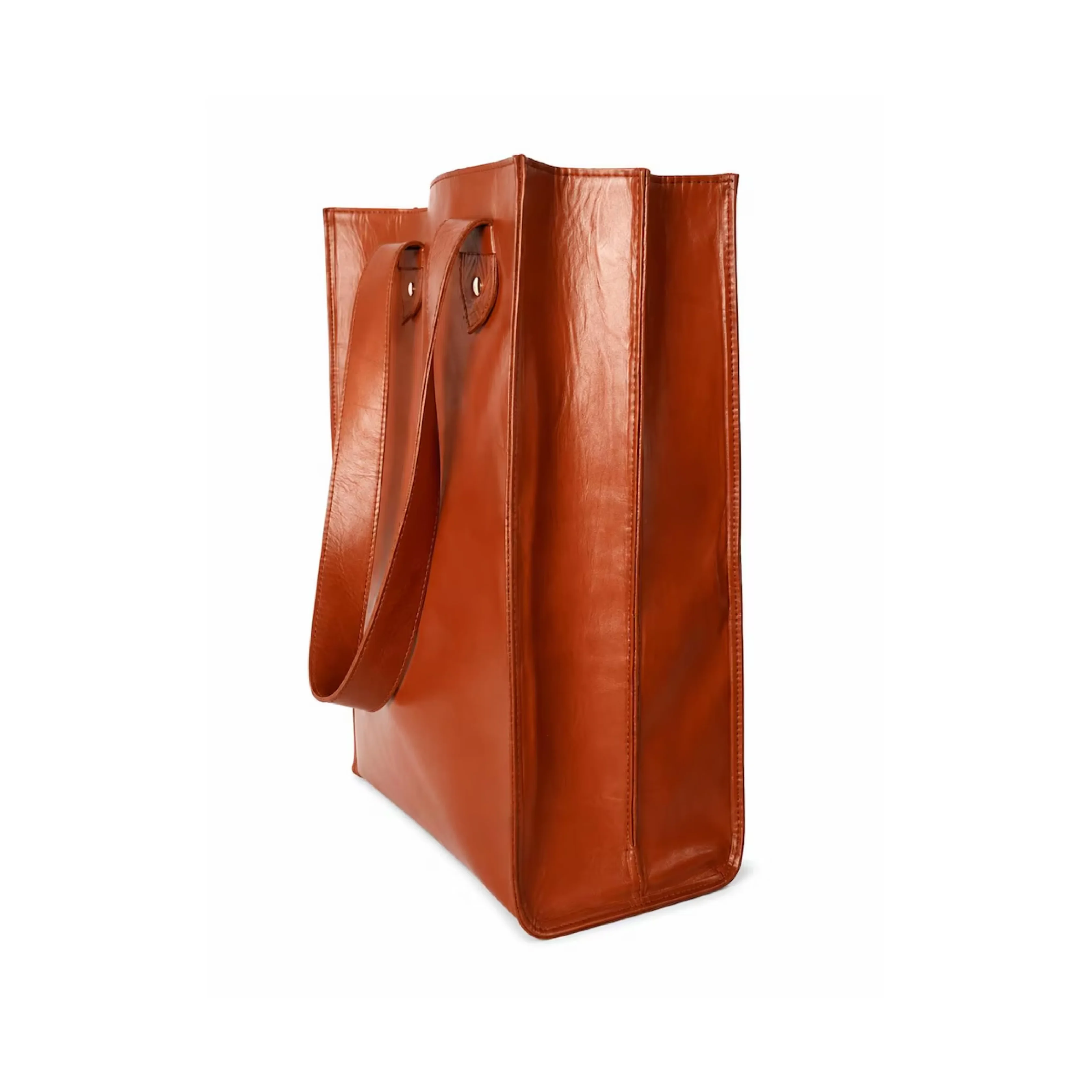 Genuine Leather Tote Bag Large Work Shoulder Bag - 6