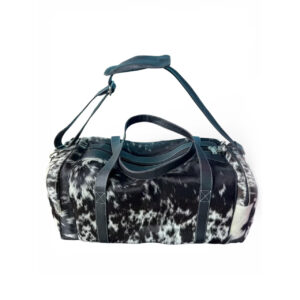 Midnight Speckle Cowhide Leather Weekender Duffel Bag - 4