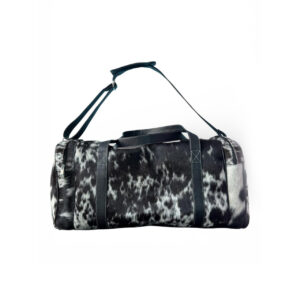 Midnight Speckle Cowhide Leather Weekender Duffel Bag - 5