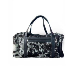Midnight Speckle Cowhide Leather Weekender Duffel Bag - 7