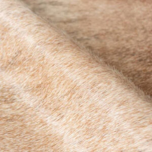 Premium Solid Beige Genuine Cowhide Rug - 1
