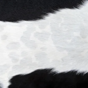 Luxury Black Dominant Cowhide Rug Handmade Leather Hide - 2