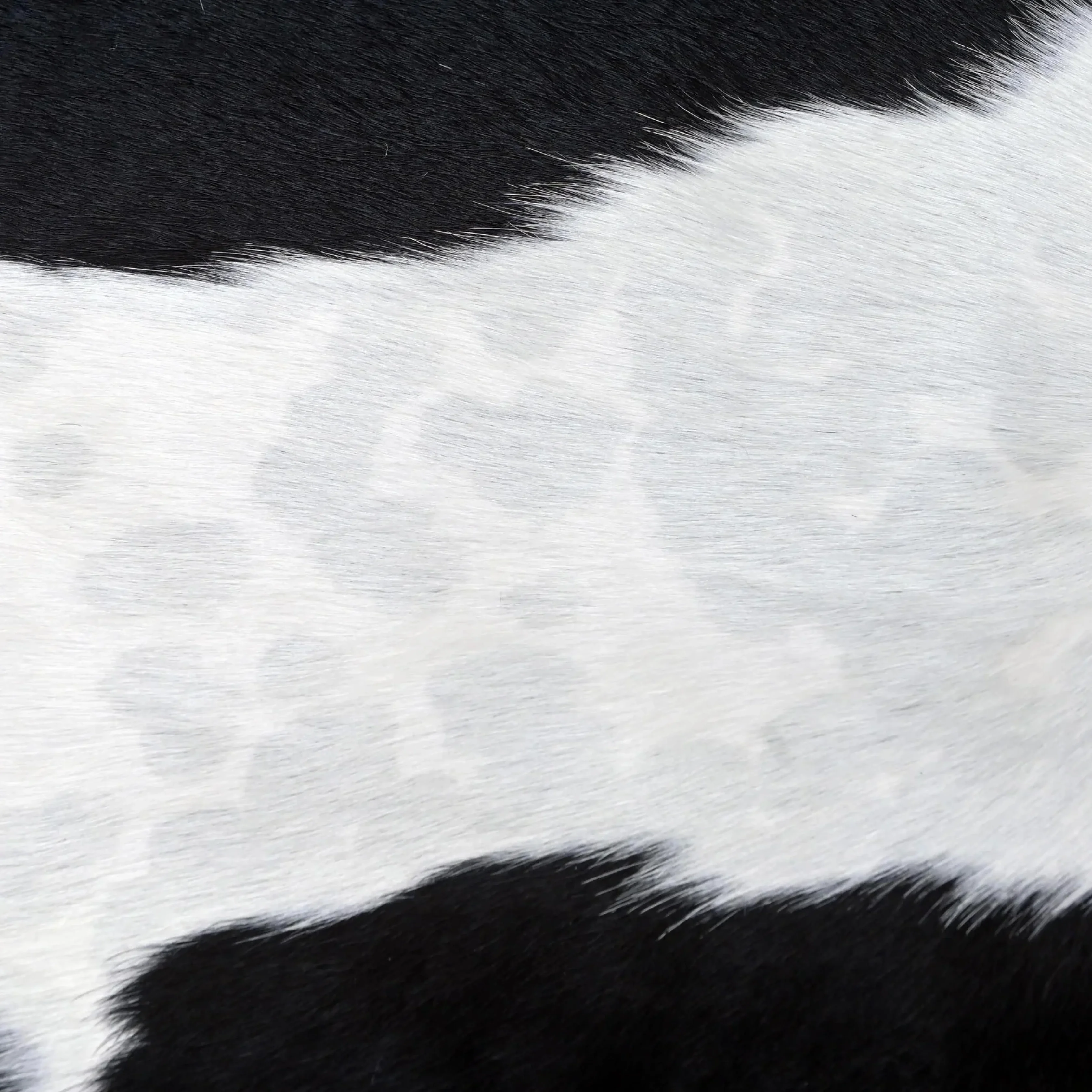 Luxury Black Dominant Cowhide Rug Handmade Leather Hide - 2