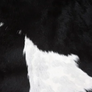 Luxury Black Dominant Cowhide Rug Handmade Leather Hide - 1