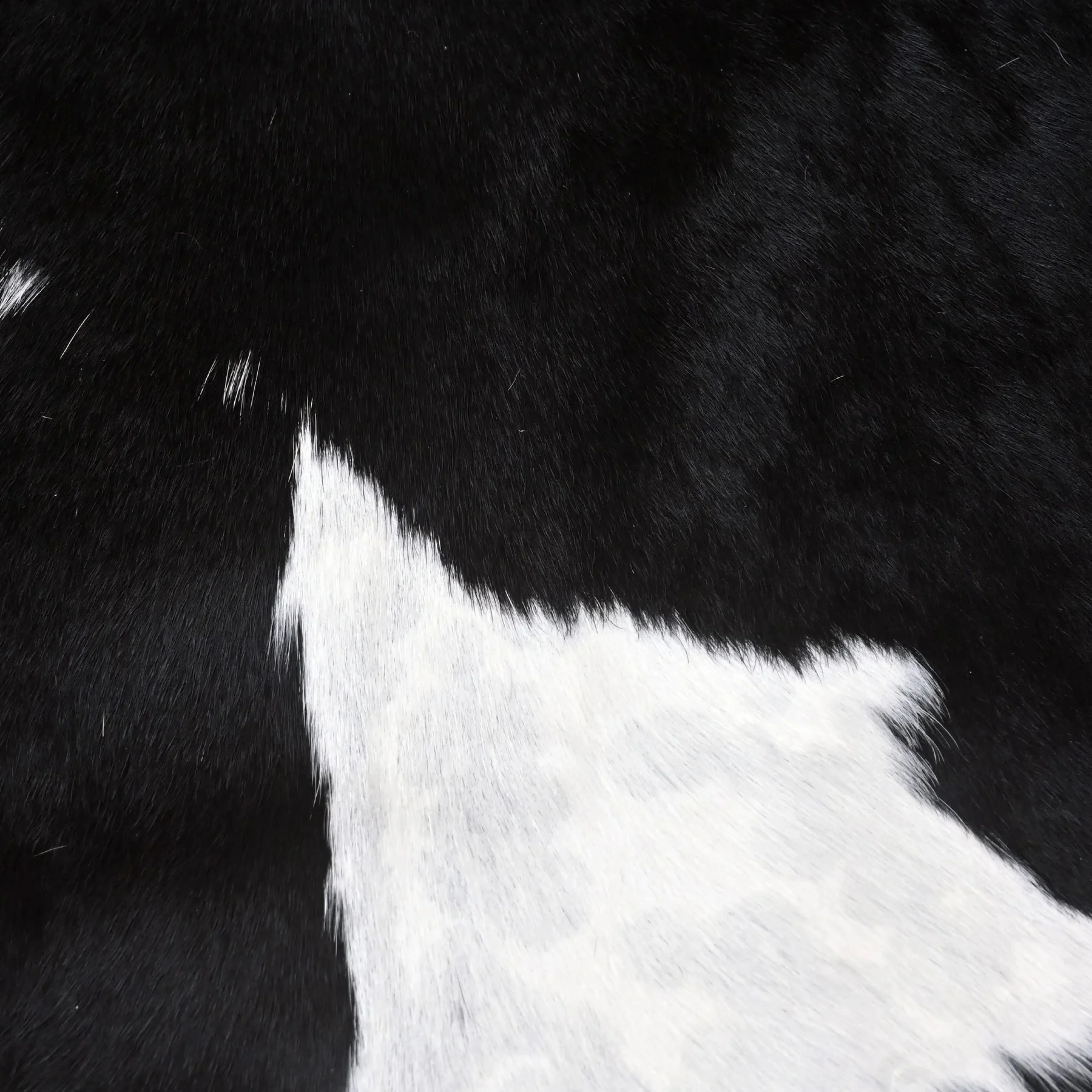 Luxury Black Dominant Cowhide Rug Handmade Leather Hide - 1