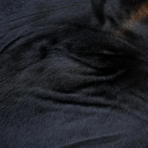 Real Black Cowhide Area Rug | Genuine Leather Hide - 2