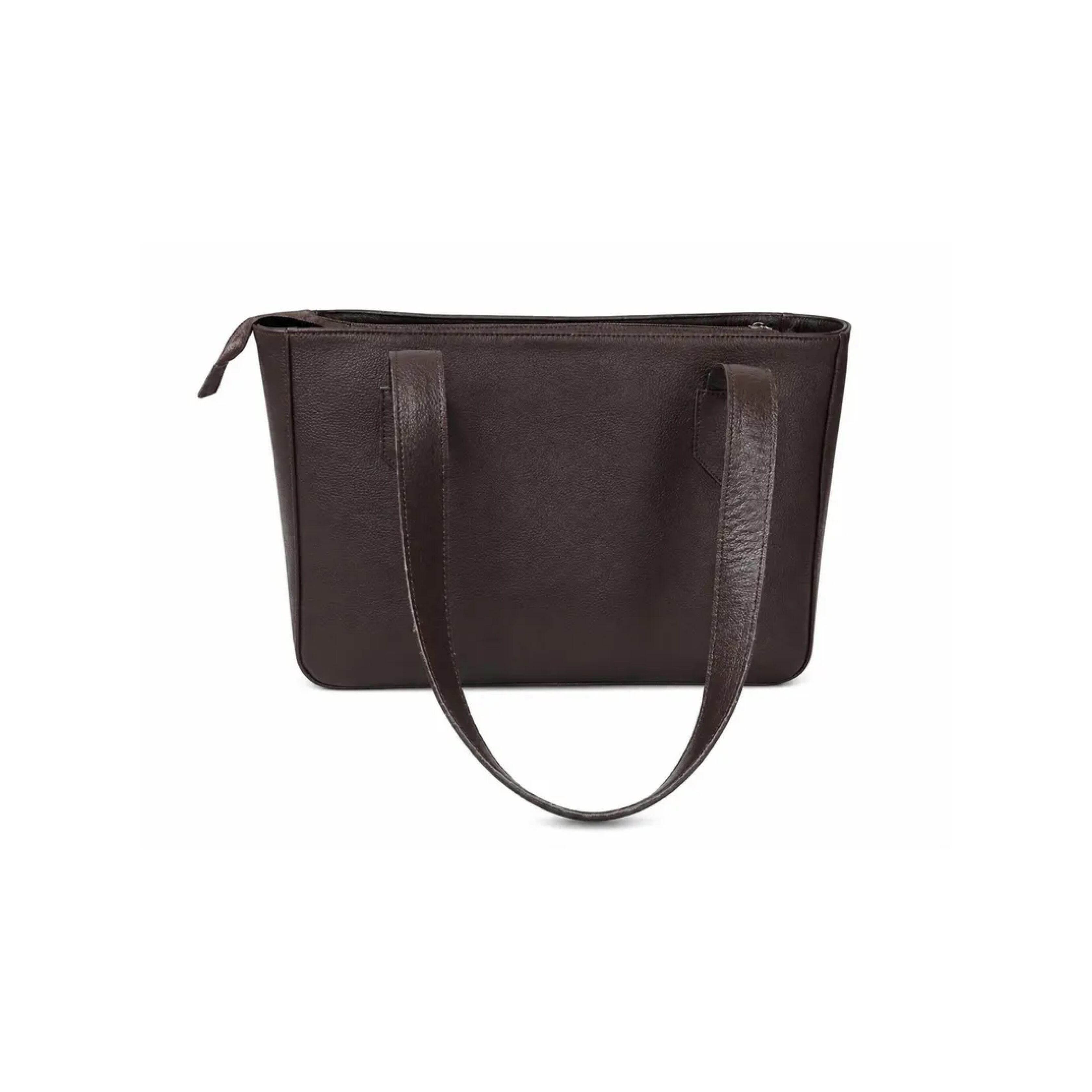 Brown Leather Tote Bag for Women Handbag - 1