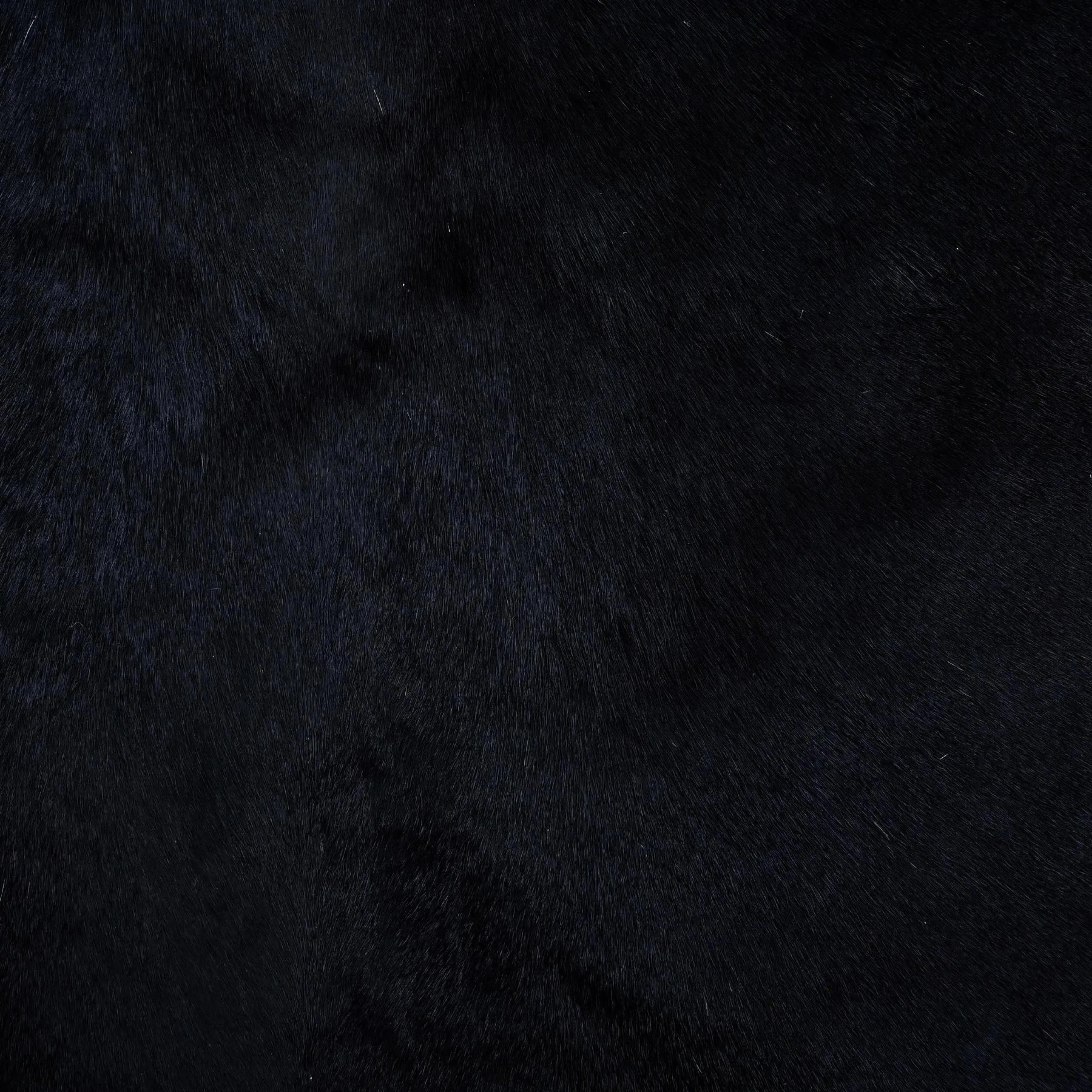 Real Black Cowhide Area Rug | Genuine Leather Hide - 1