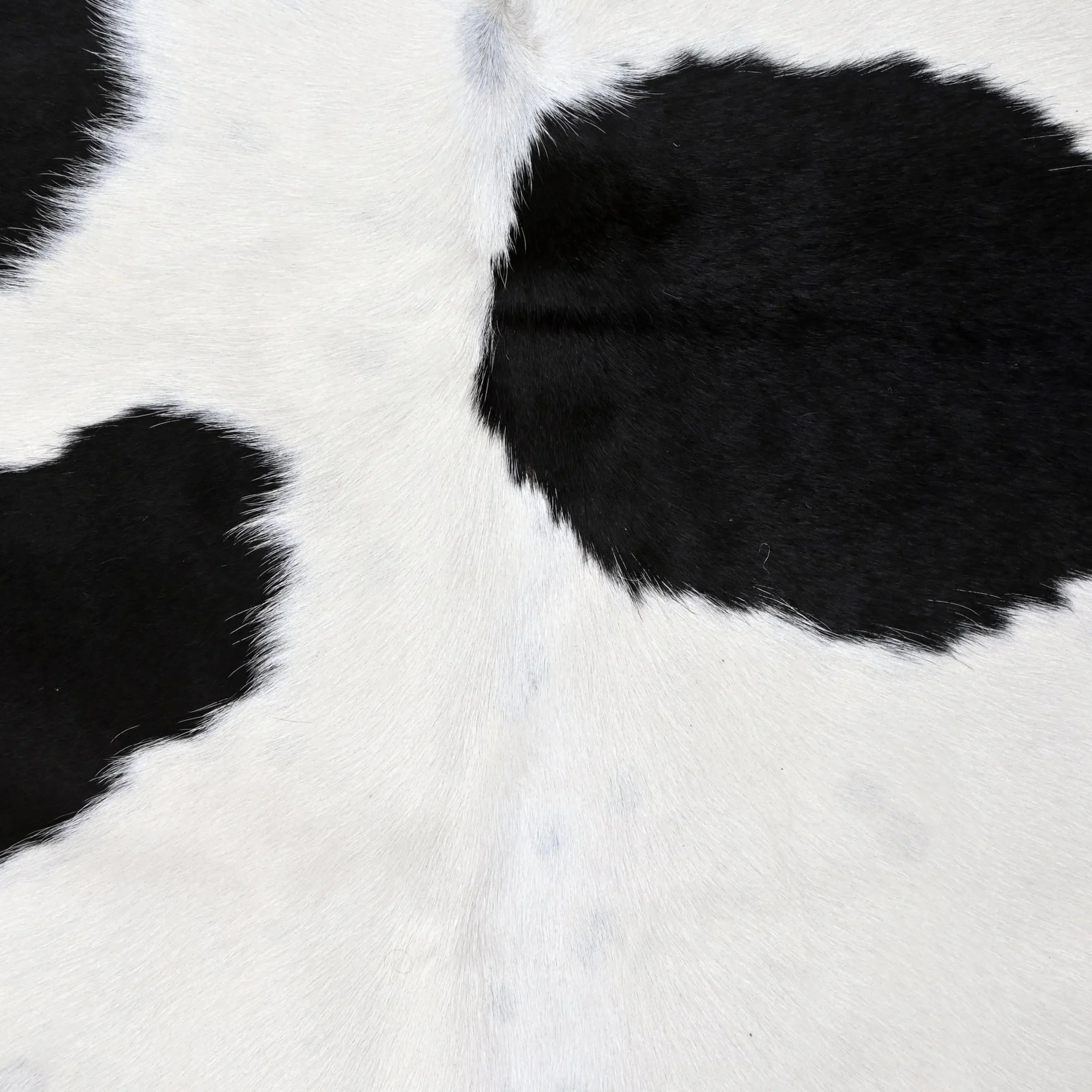 Classic Black & White Cowhide Area Rug Handmade - 1