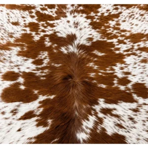 Premium Brown & White Speckled Genuine Cowhide Rug - 1