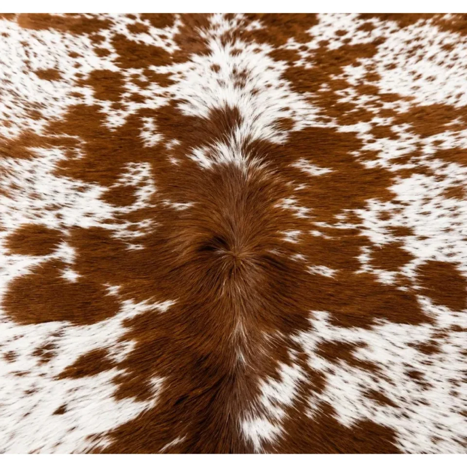 Premium Brown & White Speckled Genuine Cowhide Rug - 1