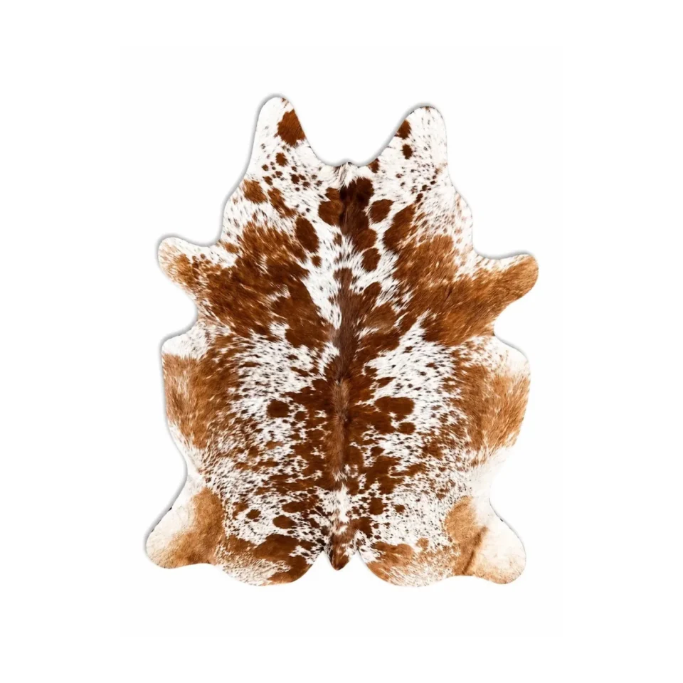 Premium Brown & White Speckled Genuine Cowhide Rug