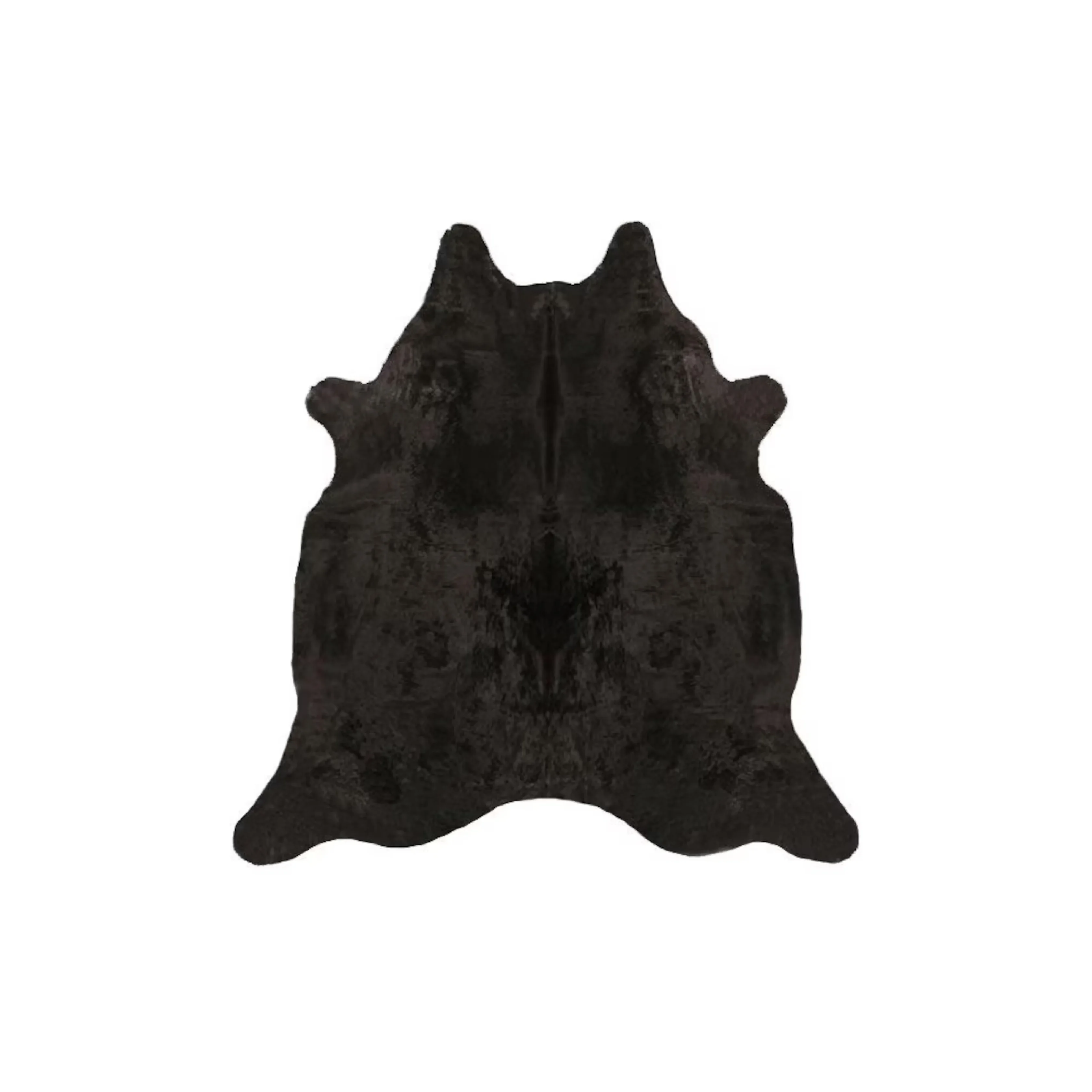 Midnight Black Cowhide Rug – Premium Genuine Leather Hide