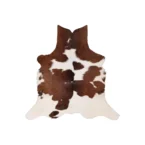 Rustic Brown White Cowhide Rug Natural Leather Hide
