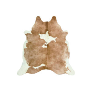Luxury Brown & White Genuine Cowhide Rug