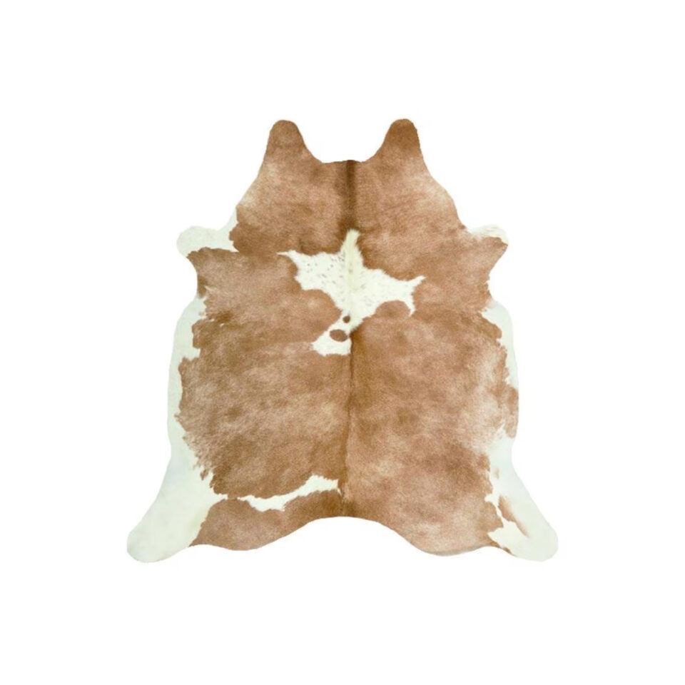 Luxury Brown & White Genuine Cowhide Rug | Premium Hair On Hide Area Rug