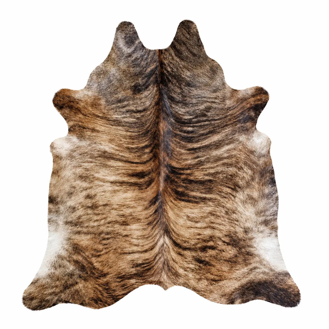 Brindle Brown Cowhide Rug for Living Room