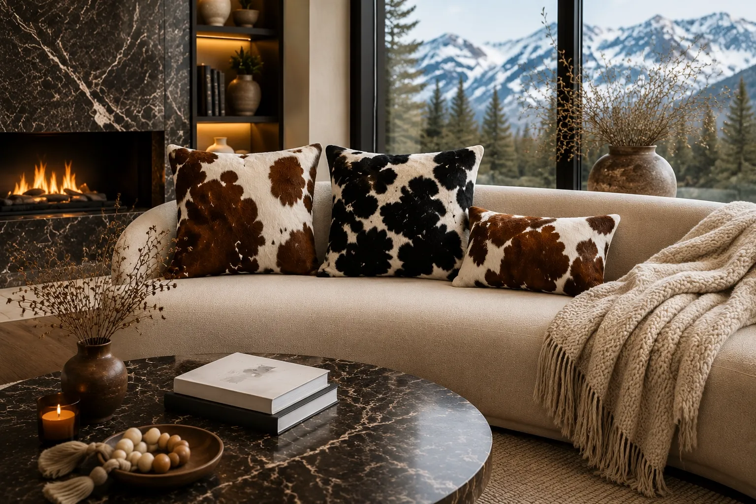 Cowhide Pillow Category Banner