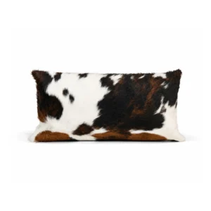 Tricolor Genuine Cowhide Lumbar Pillow Cover