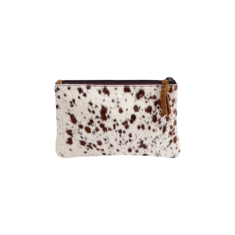 Handmade Cowhide Leather Zip Coin Pouch Wallet for Women & Men