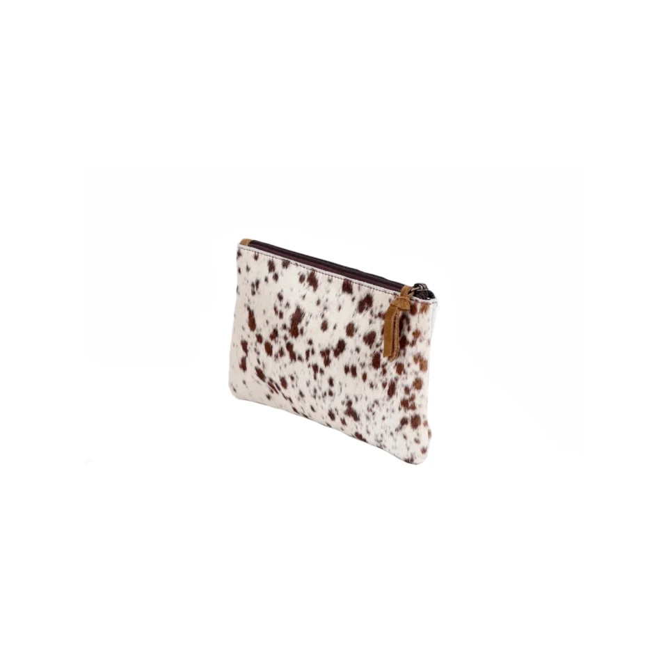 Handmade Cowhide Leather Zip Coin Pouch Wallet for Women & Men - 1