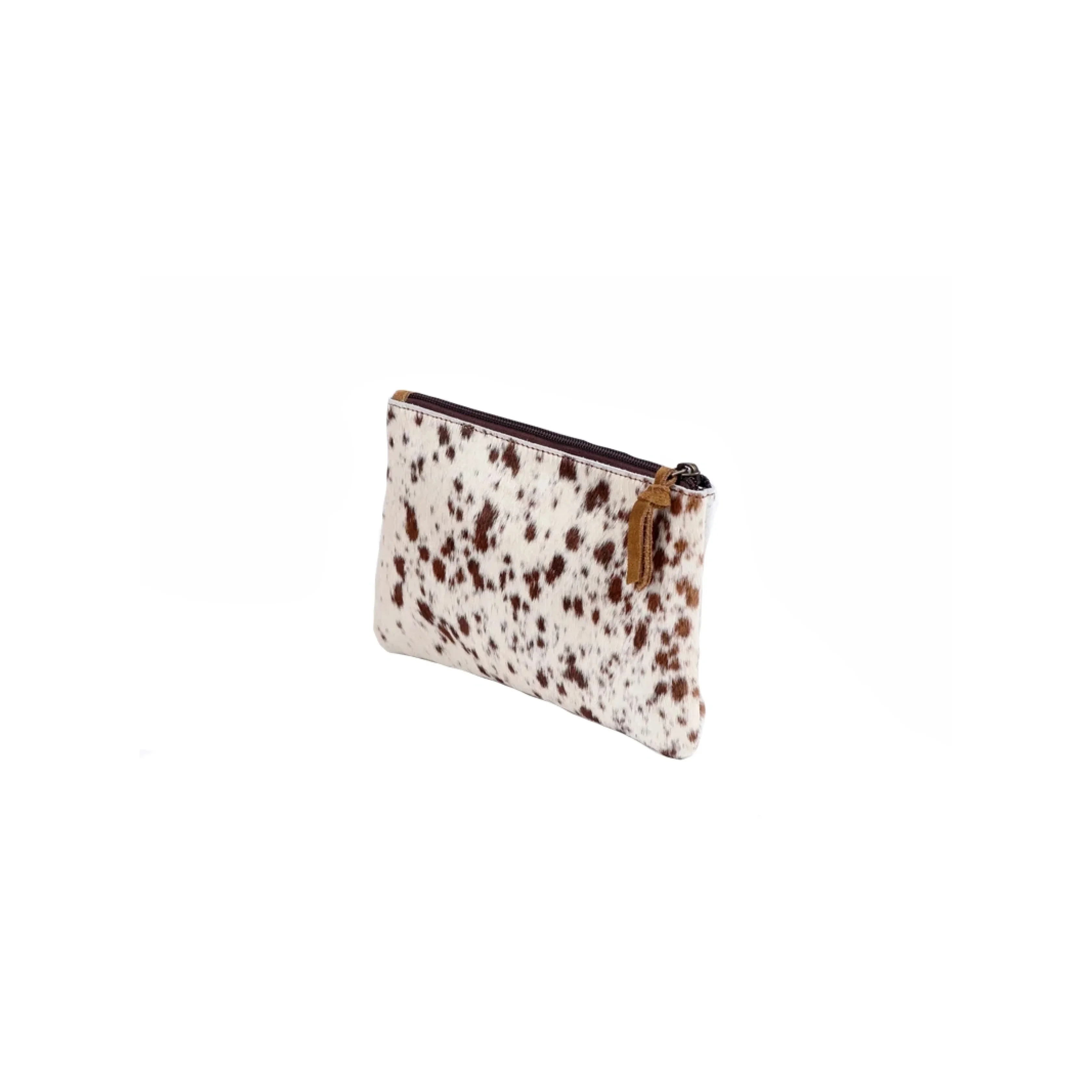 Handmade Cowhide Leather Zip Coin Pouch Wallet for Women & Men - 1