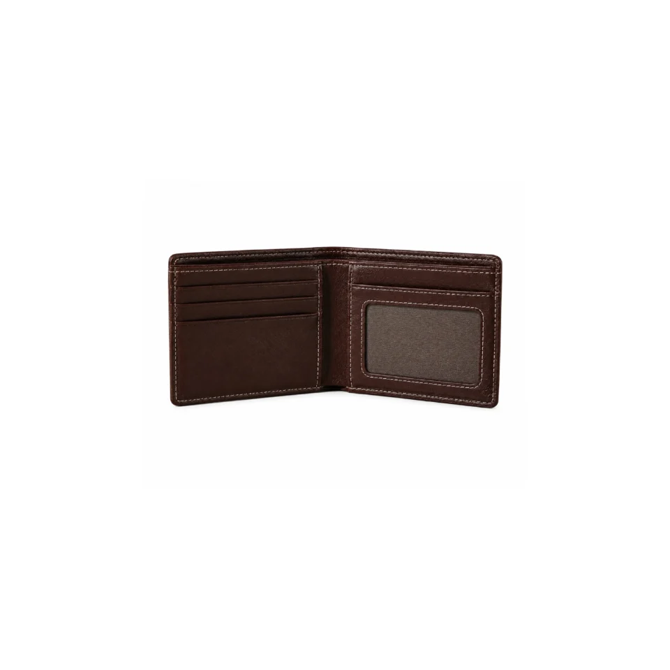 Genuine Cowhide Leather Bifold Wallet for Men - 1