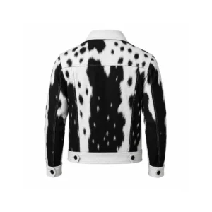 Monarch Black & White Cowhide Leather Jacket - 1
