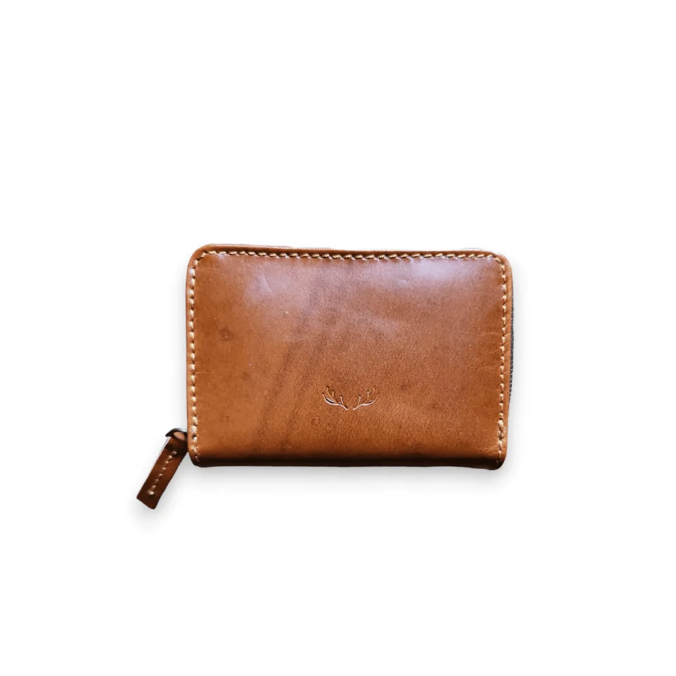 Premium Handmade Cowhide Leather Zip Around Wallet - 1