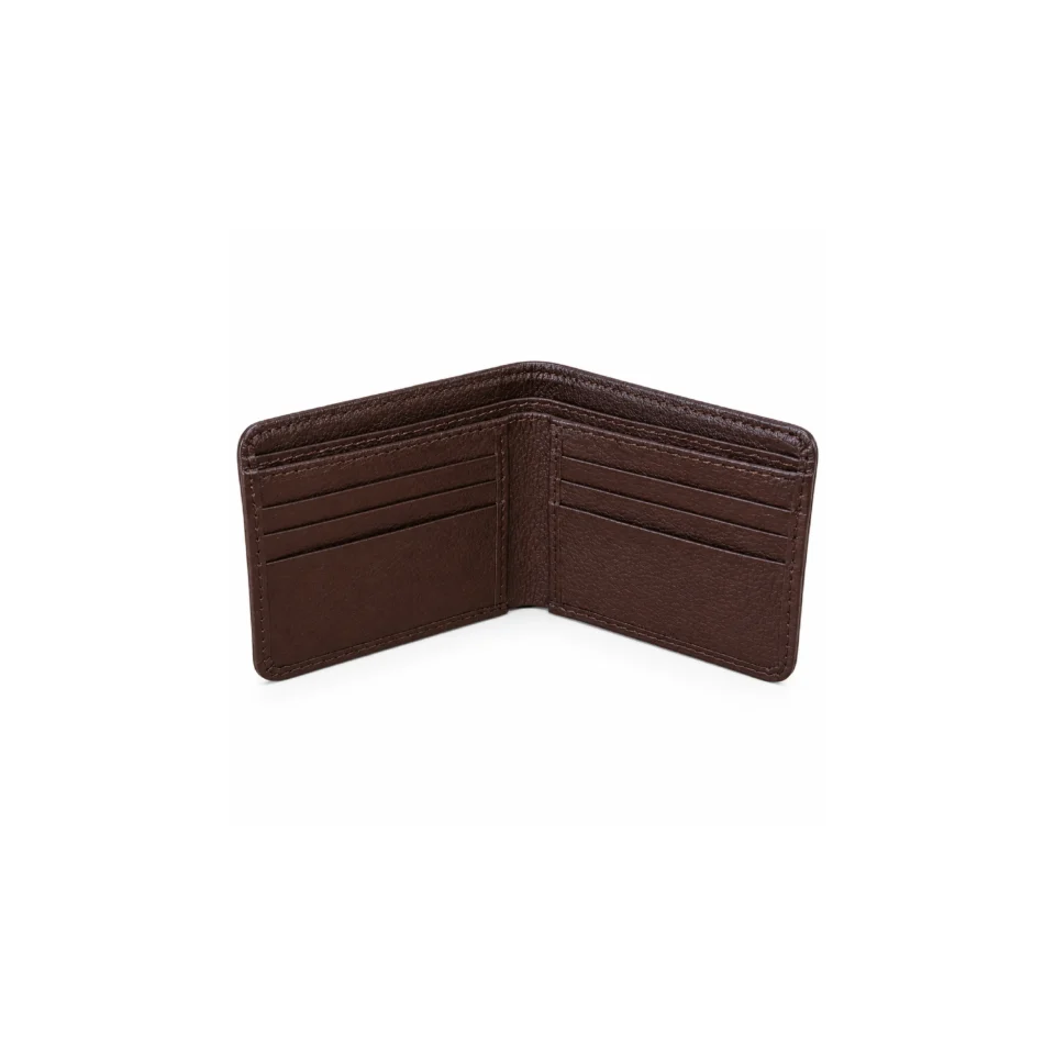 Black & White Cowhide Leather Wallet for Men & Women - 1