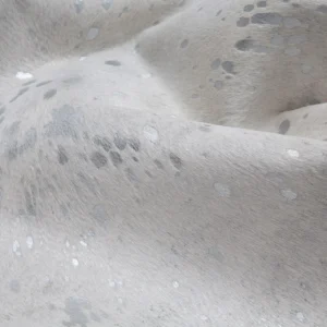 Silver Metallic Speckled Cowhide Rug - 2